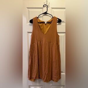 Cato Rust Brown Sleeveless V-Neck Tunic Dress